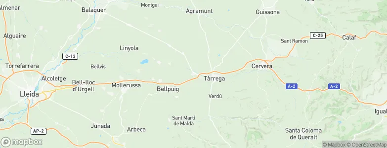 Anglesola, Spain Map