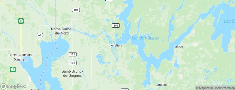 Angliers, Canada Map