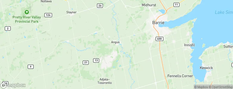 Angus, Canada Map