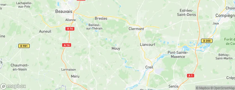 Angy, France Map