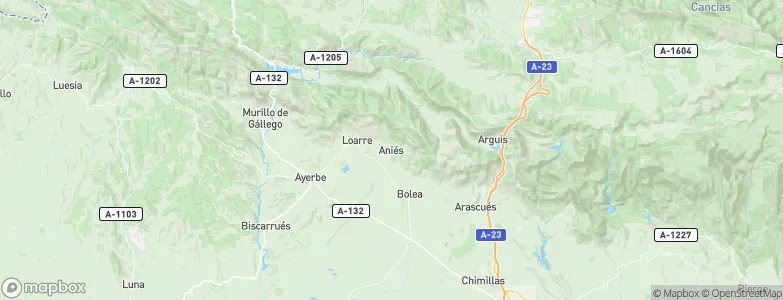 Aniés, Spain Map