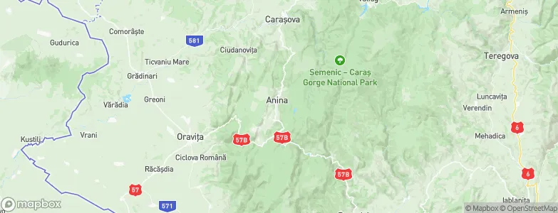 Anina, Romania Map