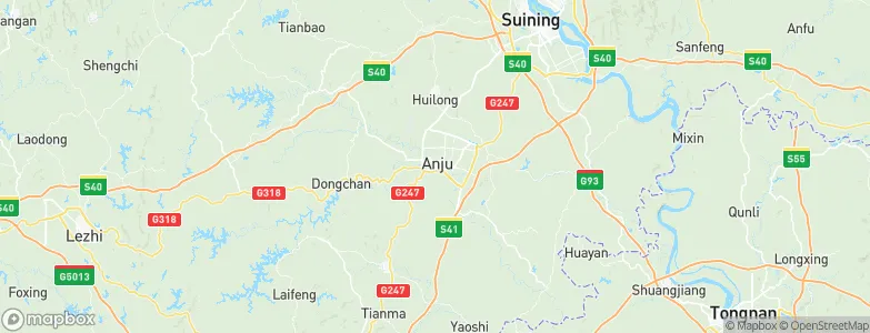 Anju, China Map