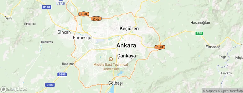 Ankara Province, Turkey Map