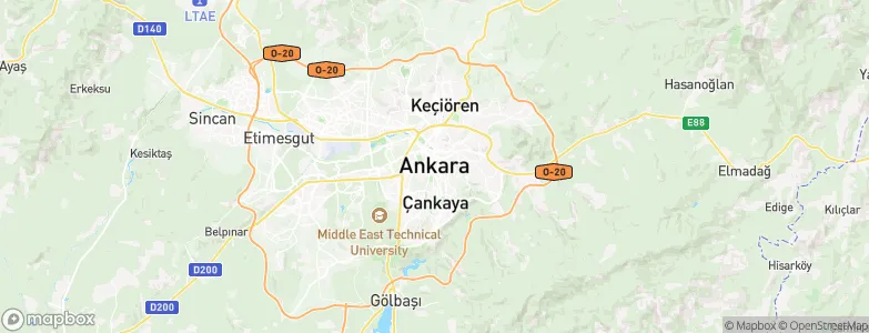 Ankara, Turkey Map