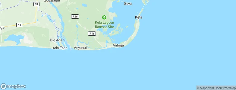 Anloga, Ghana Map