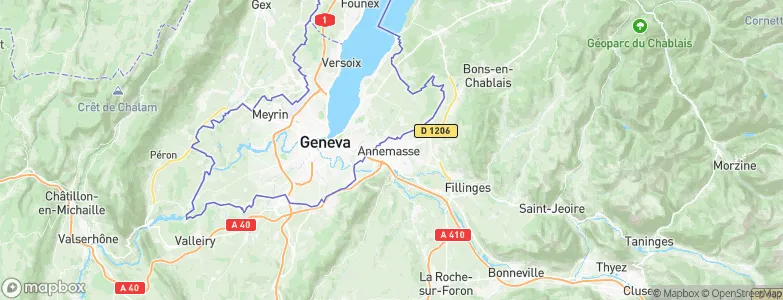 Annemasse, France Map