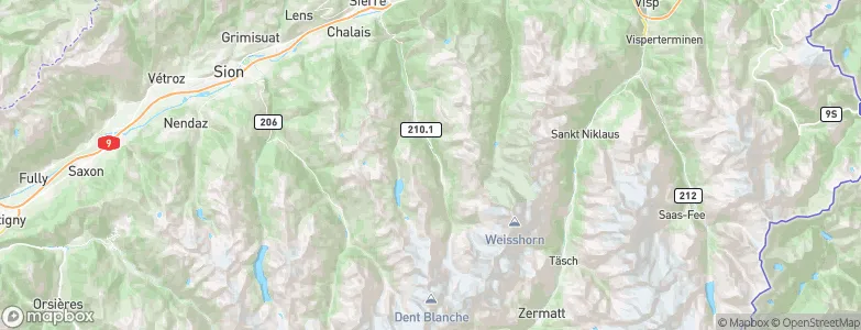 Anniviers, Switzerland Map