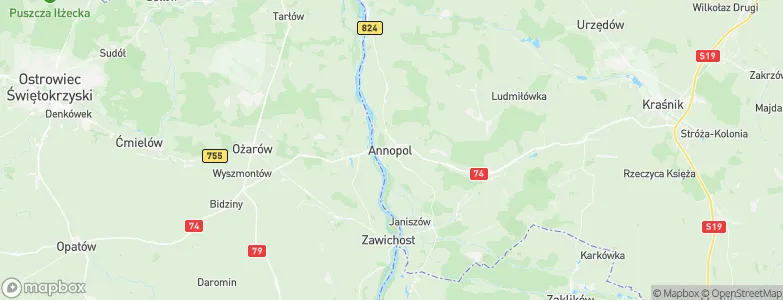 Annopol, Poland Map