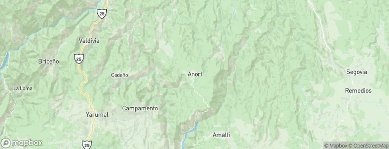 Anorí, Colombia Map
