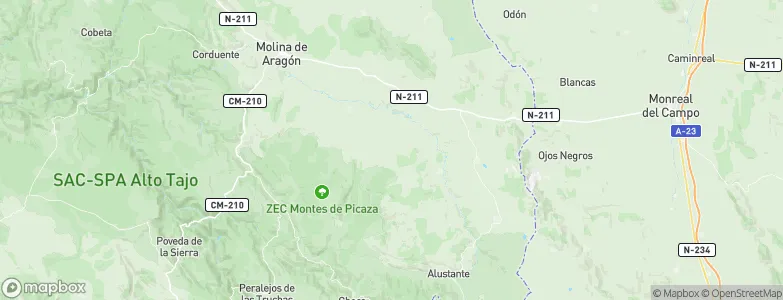 Anquela del Pedregal, Spain Map