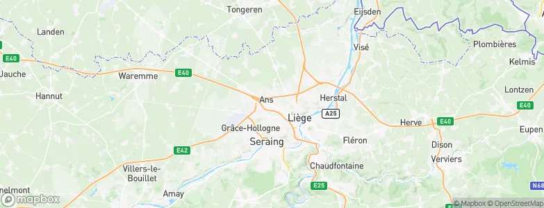 Ans, Belgium Map