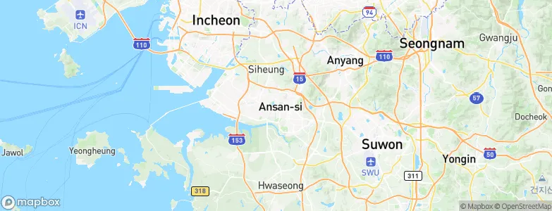 Ansan-si, South Korea Map