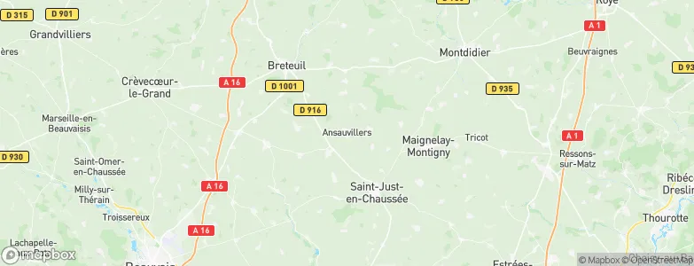 Ansauvillers, France Map