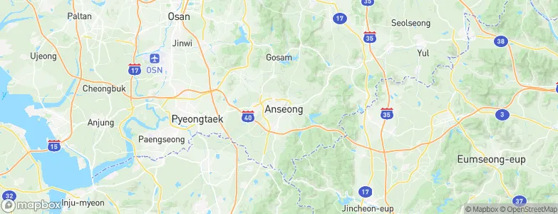 Anseong, South Korea Map