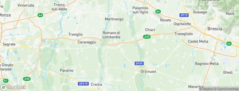 Antegnate, Italy Map