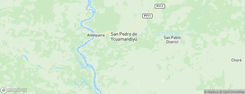 Antequera, Paraguay Map