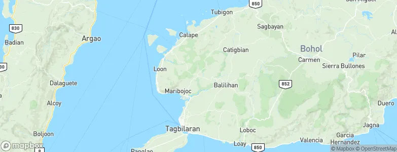 Antequera, Philippines Map