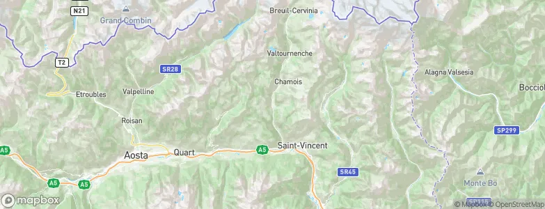 Antey-Saint-André, Italy Map