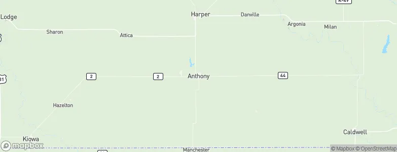 Anthony, United States Map