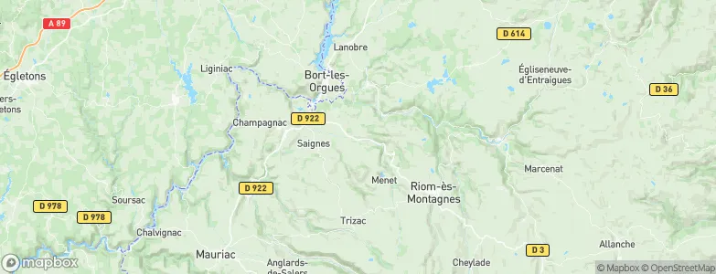 Antignac, France Map