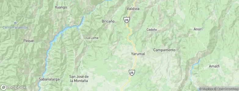 Antioquia, Colombia Map