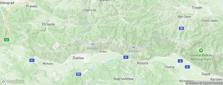 Anton, Bulgaria Map