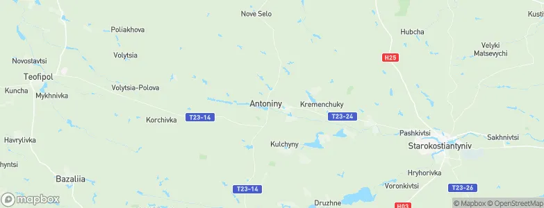Antoniny, Ukraine Map