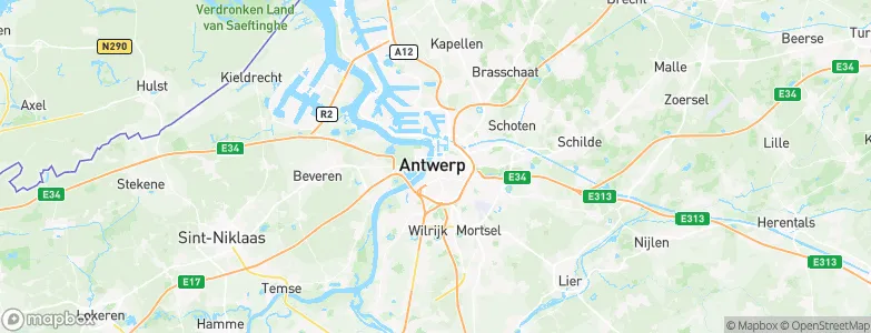 Antwerp, Belgium Map