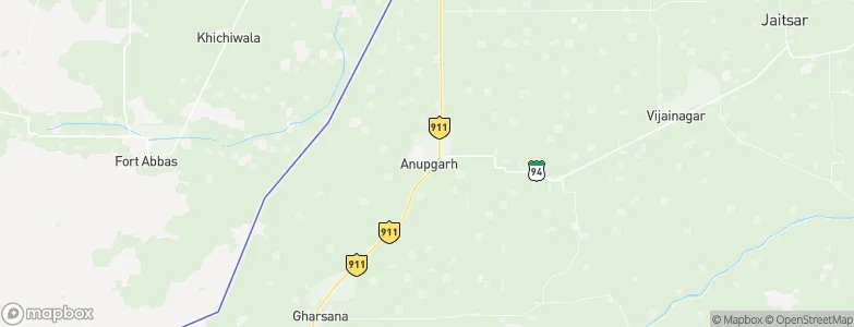Anūpgarh, India Map