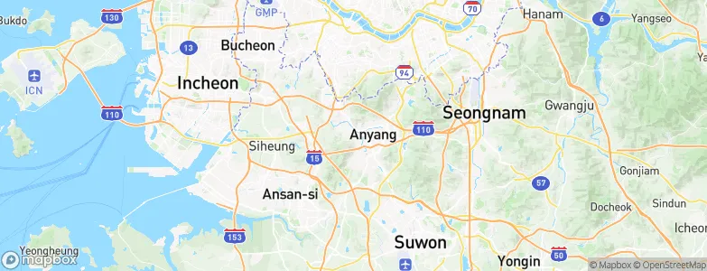 Anyang-si, South Korea Map