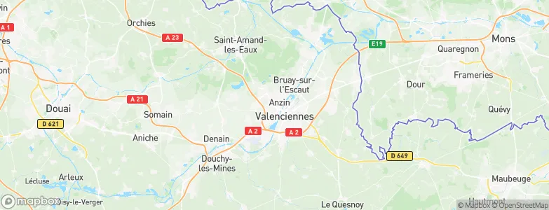 Anzin, France Map