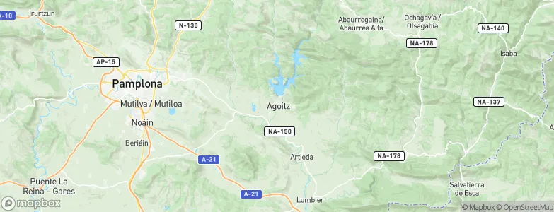 Aoiz, Spain Map