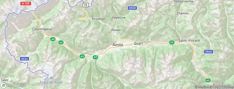 Aosta, Italy Map