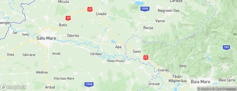 Apa, Romania Map