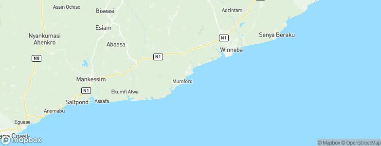 Apam, Ghana Map