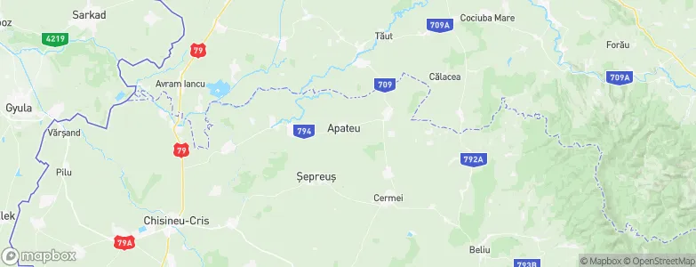 Apateu, Romania Map