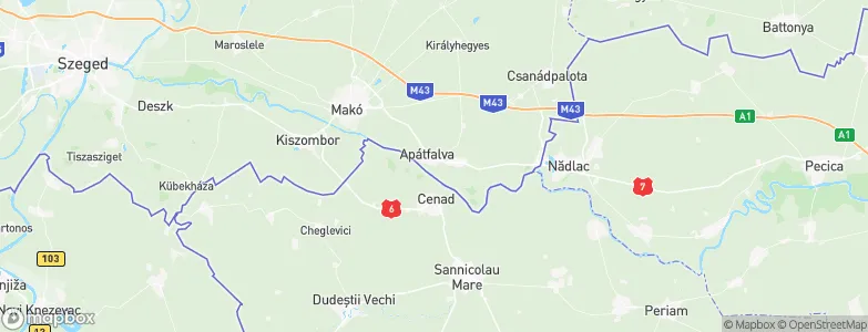 Apátfalva, Hungary Map