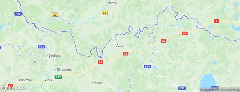 Ape, Latvia Map