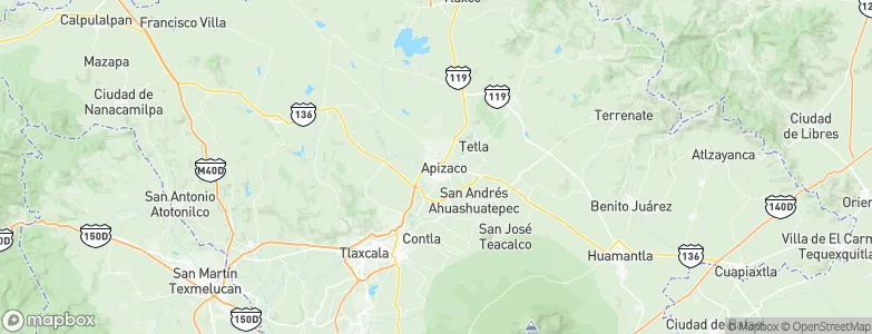 Apizaco, Mexico Map