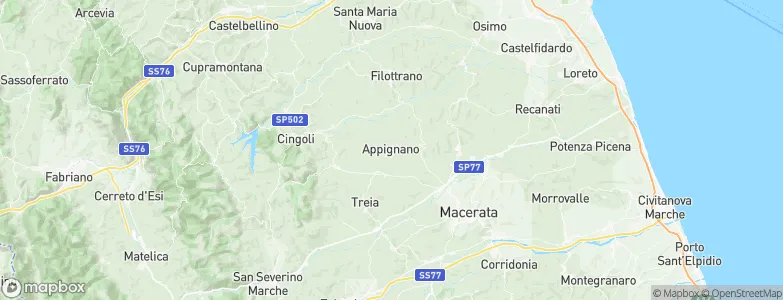 Appignano, Italy Map