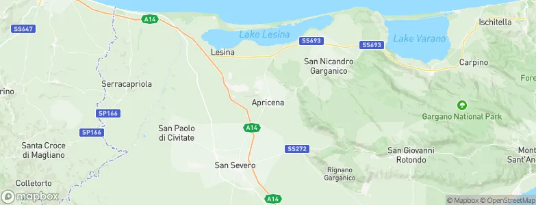 Apricena, Italy Map