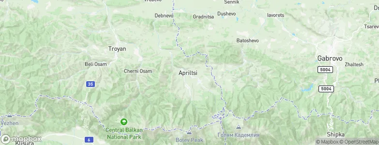 Apriltsi, Bulgaria Map