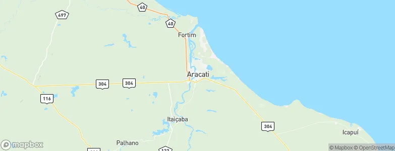 Aracati, Brazil Map