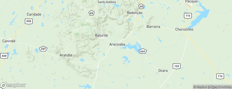 Aracoiaba, Brazil Map