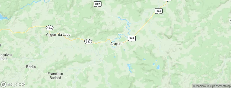 Araçuaí, Brazil Map