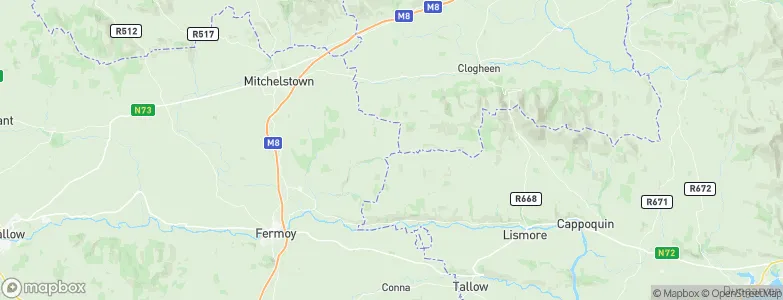 Araglin, Ireland Map