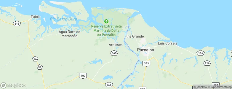 Araioses, Brazil Map