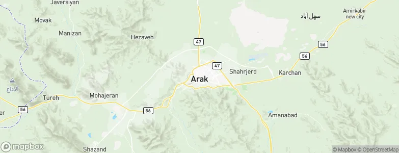 Arak, Iran Map