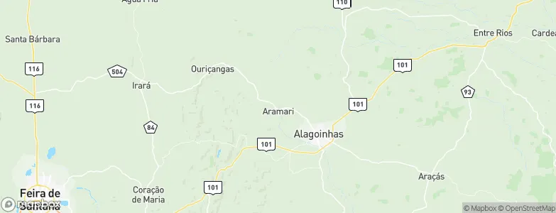 Aramari, Brazil Map